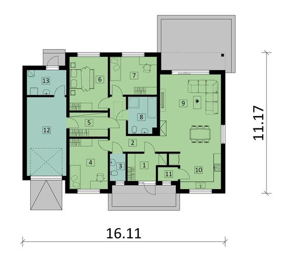 Projekt domu Ka78 G1 Sz