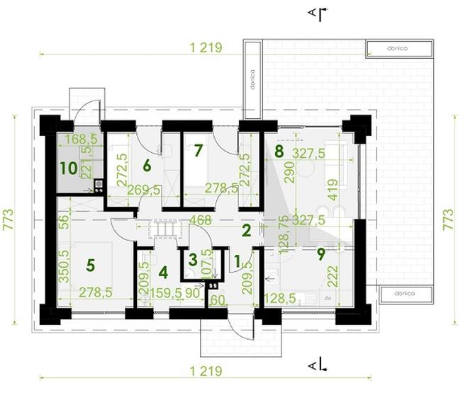 Projekt domu PA-23S (drewniany)