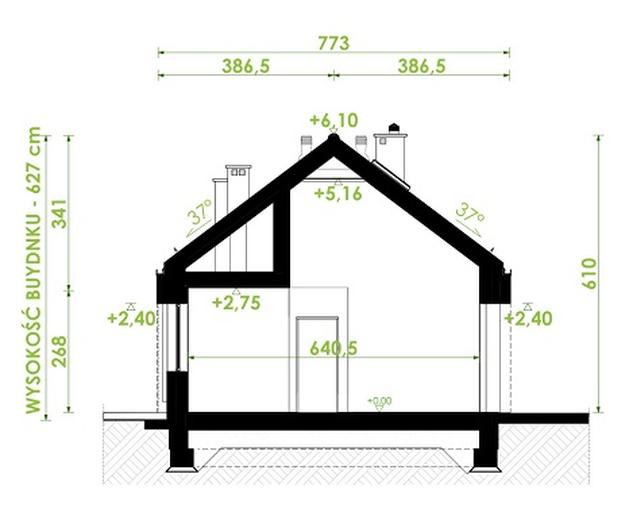 Projekt domu PA-23S (drewniany)
