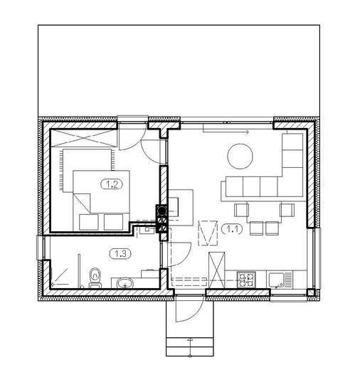 Projekt domu L-314 mur