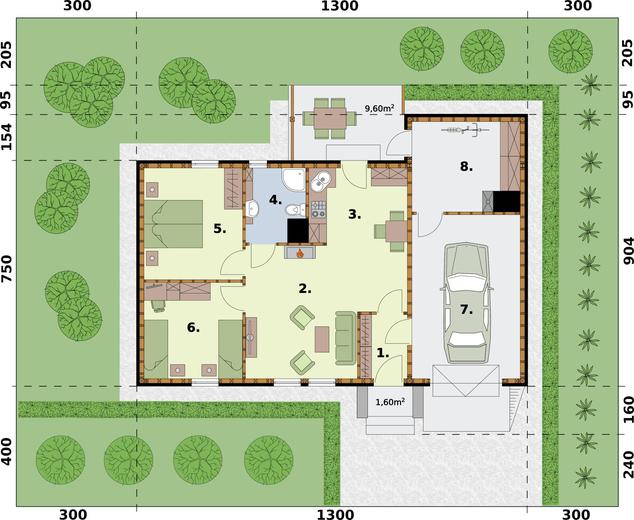 Bergamo 2 C szkielet drewniany