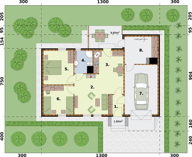 Bergamo 2 C szkielet drewniany