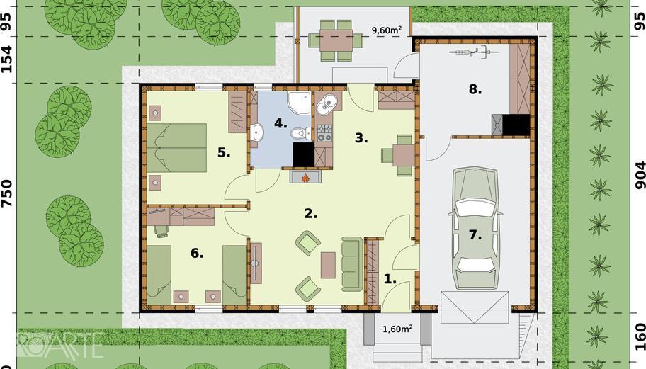 Bergamo 2 C szkielet drewniany