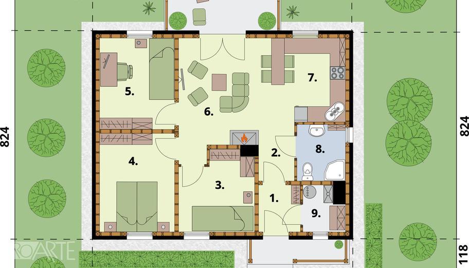 La Palma 2 C EKO szkielet drewniany - pompa ciepła