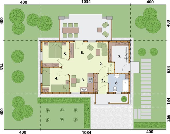 La Palma C szkielet drewniany - pompa ciepła i fotowoltaika