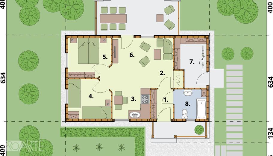 La Palma C szkielet drewniany - pompa ciepła i fotowoltaika