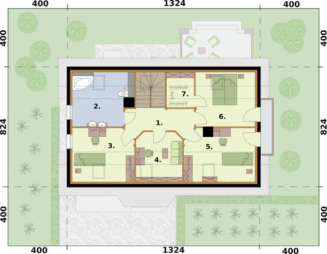 Lamia szkielet drewniany