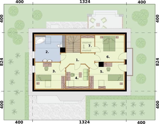 Lamia szkielet drewniany