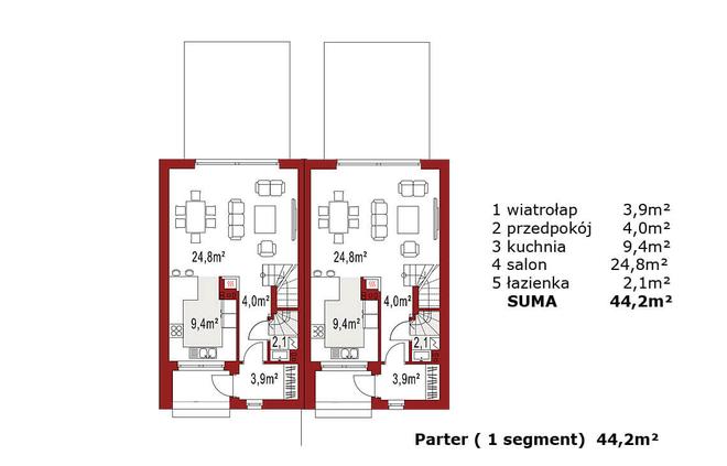 Elena A dwurodzinny (jednorodzinny dwulokalowy)