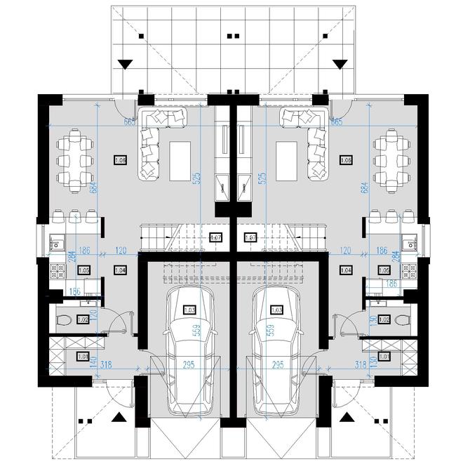 Projekt domu AI04 (bliźniak)