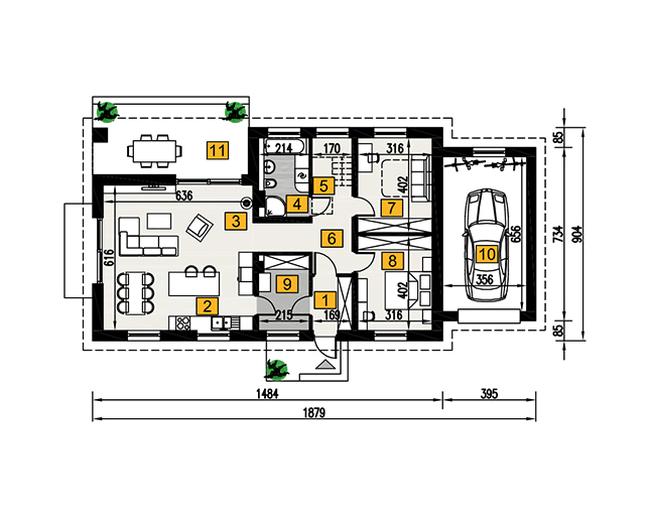 W cieniu drzew - wariant I (etap I)