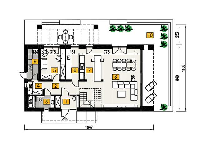 Dom z klimatem - wariant I (z wentylacją mechaniczną i rekuperacją)