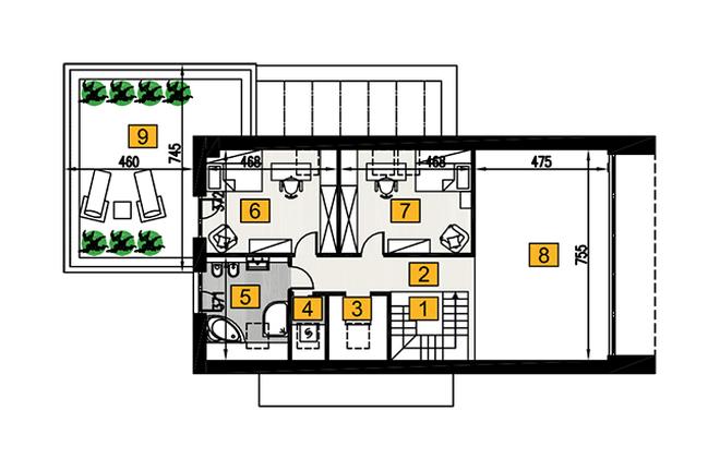 Dom z klimatem - wariant III (aranżacja 1) (z wentylacją mechaniczną i rekuperacją)