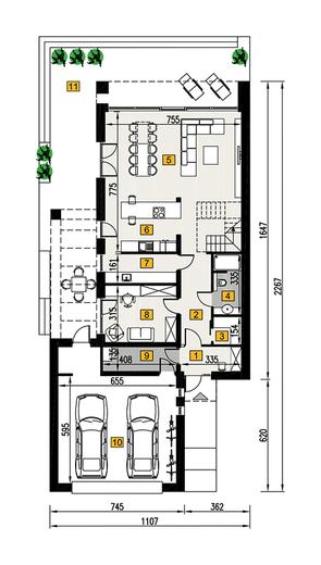 Dom z klimatem - wariant V (z wentylacją mechaniczną i rekuperacją)