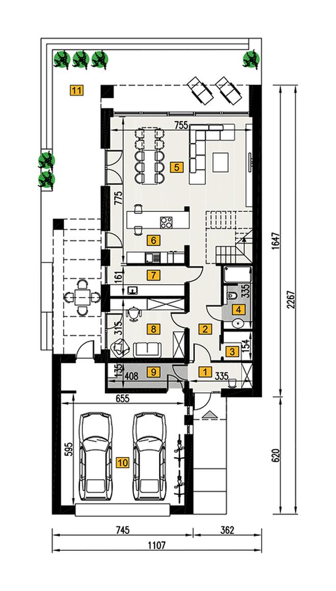 Dom z klimatem - wariant V (z wentylacją mechaniczną i rekuperacją)