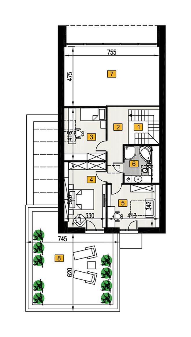 Dom z klimatem - wariant V (z wentylacją mechaniczną i rekuperacją)