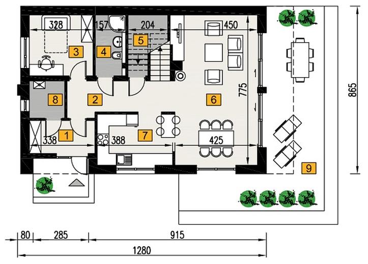 Nasz pomysł - wariant I (aranżacja 1)