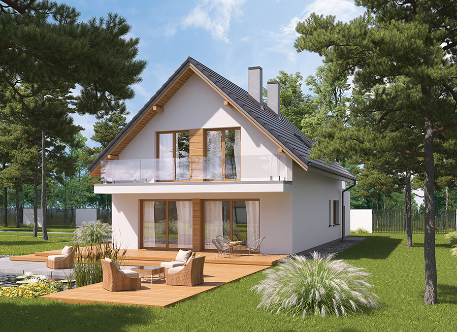 Projekt domu Murator Nasz pomysł (aranżacja 1)