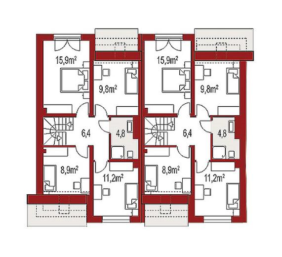 Andrea A dwurodzinny (jednorodzinny dwulokalowy)