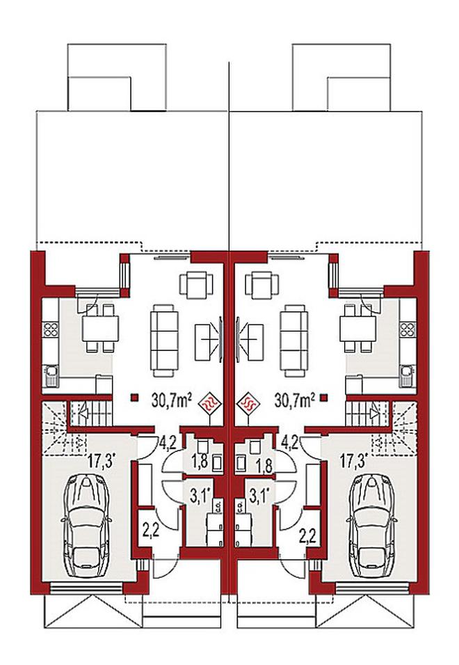 Andrea B dwurodzinny (jednorodzinny dwulokalowy)