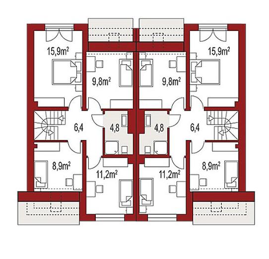 Andrea B dwurodzinny (jednorodzinny dwulokalowy)