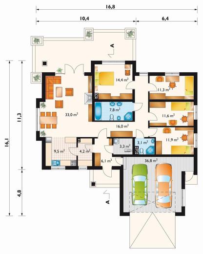 Hermina (murowana - beton komórkowy)