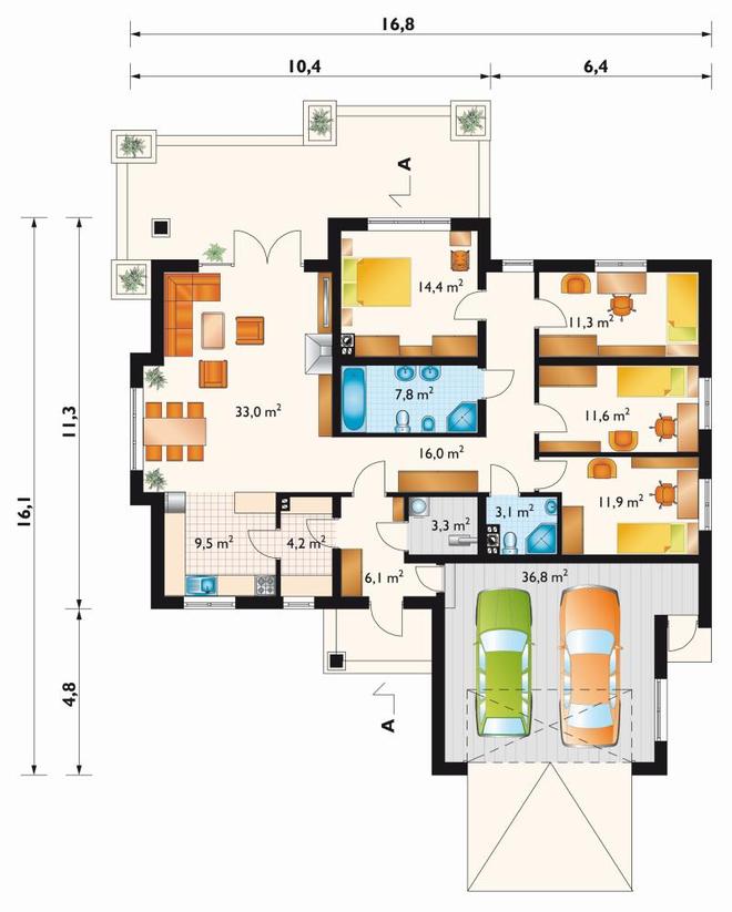 Hermina (murowana - beton komórkowy)