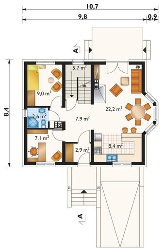 Sonia Mini (murowana - beton komórkowy)