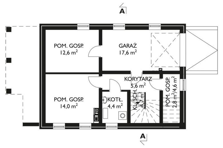 Koral (murowana - beton komórkowy)