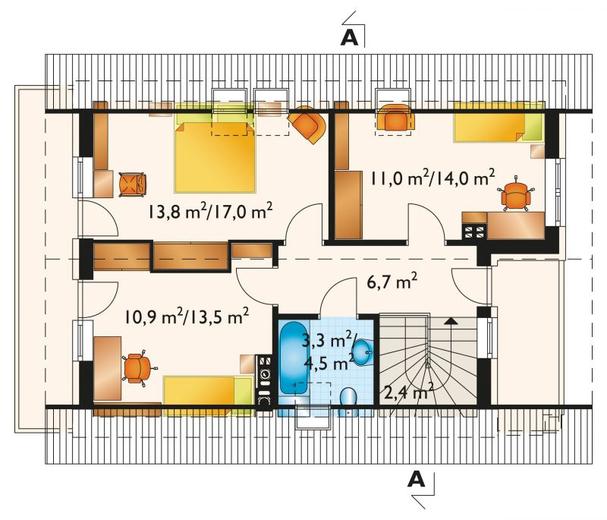 Koral (murowana - beton komórkowy)