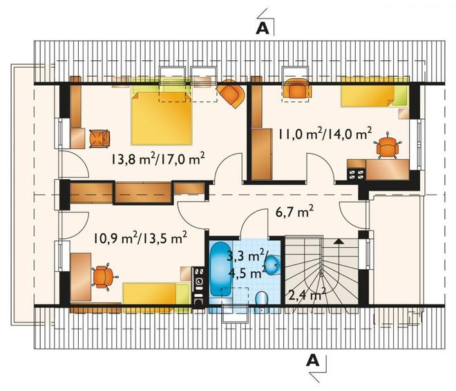 Koral (murowana - beton komórkowy)