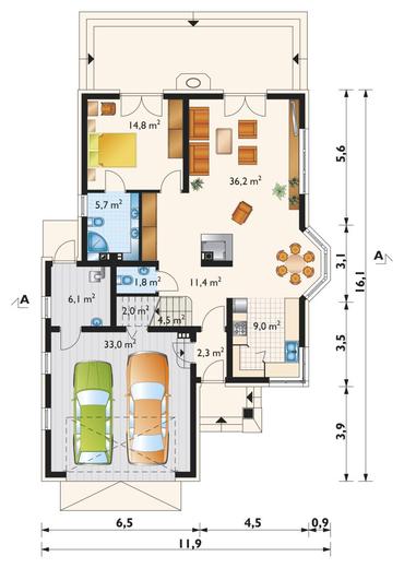 Hortensja Atu (murowana - beton komórkowy)
