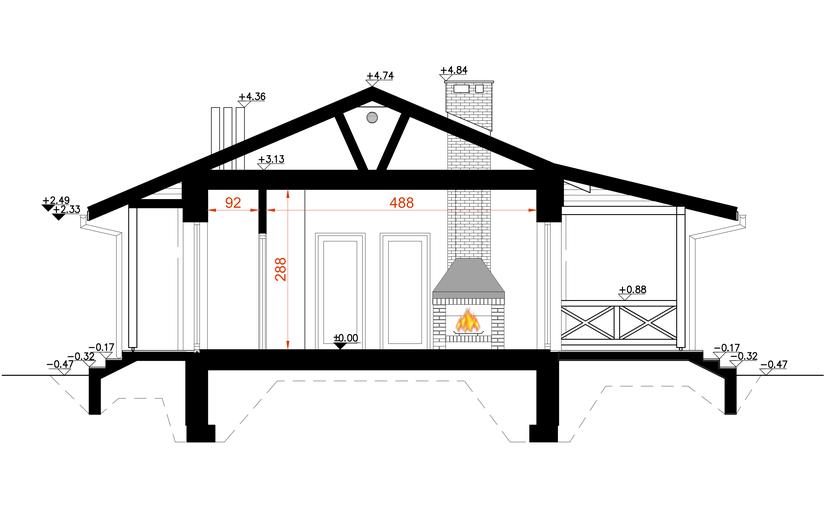 Projekt domu D51 Justyna z garażem