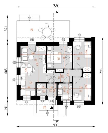 Projekt domu D57A Luiza A