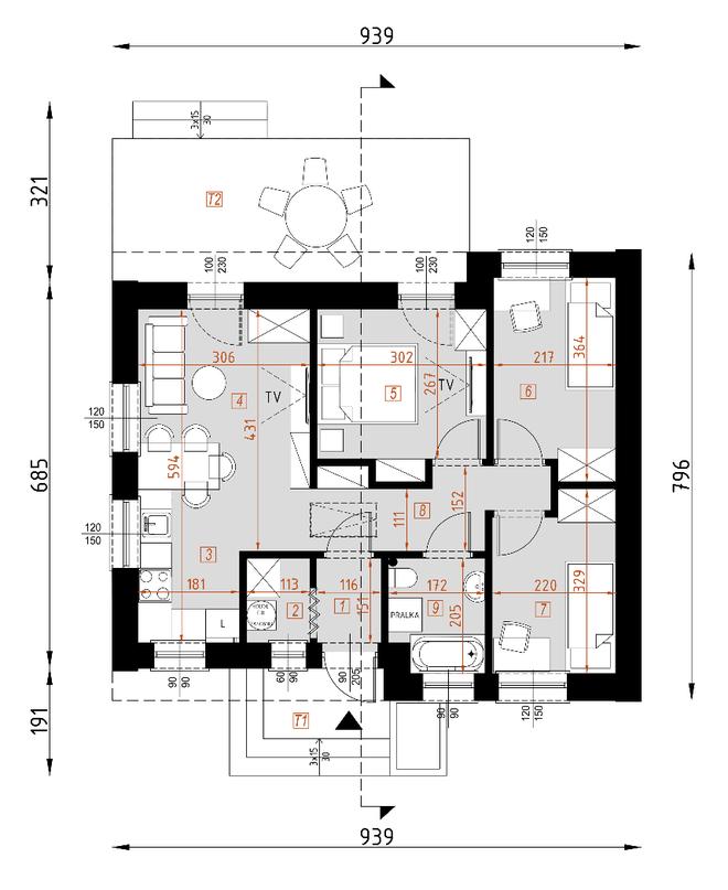 Projekt domu D57A Luiza A