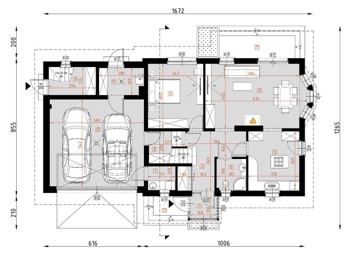 Projekt domu D186 wersja drewniana