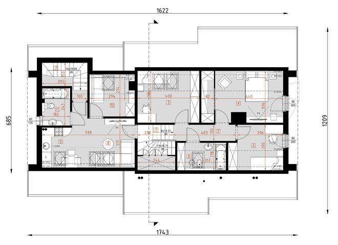 Projekt domu D186 wersja drewniana