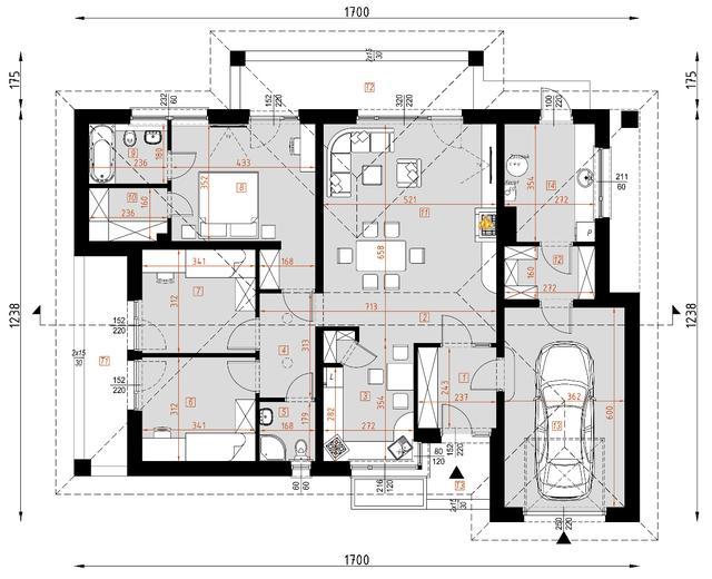 Projekt domu D135A