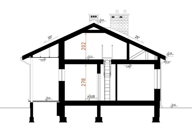 Projekt domu D49 Maurycy z garażem