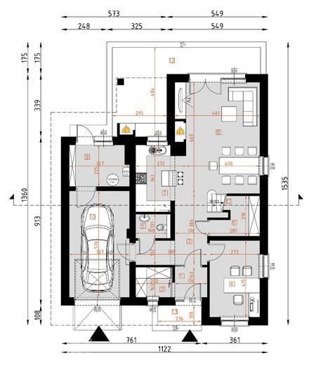 Projekt domu D87A