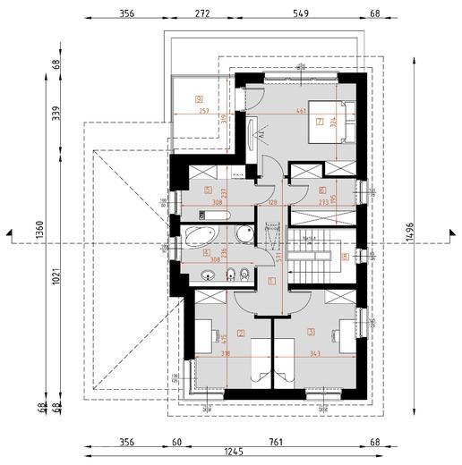 Projekt domu D87A