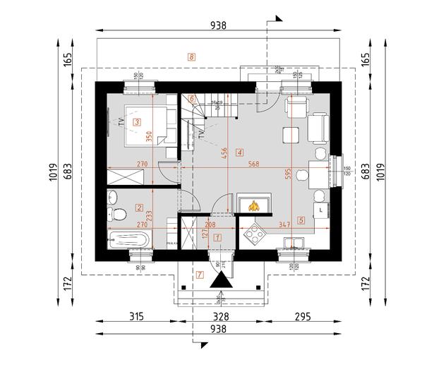 Projekt domu D67 Paulinka
