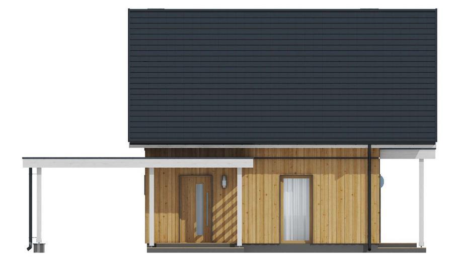 Projekt domu D157   wersja drewniana