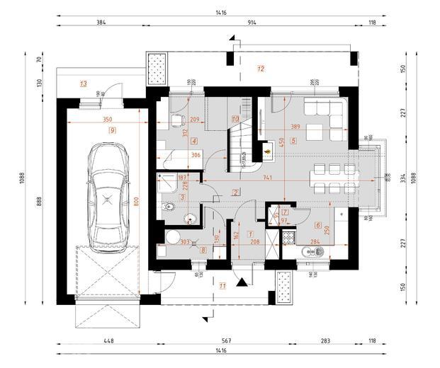 Projekt domu D306