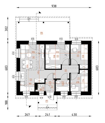 Projekt domu D57 Luiza