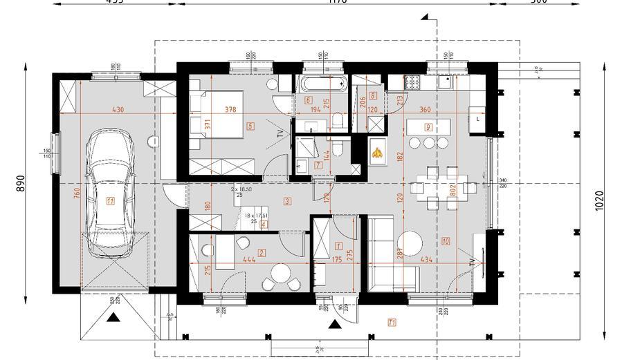 Projekt domu D333A