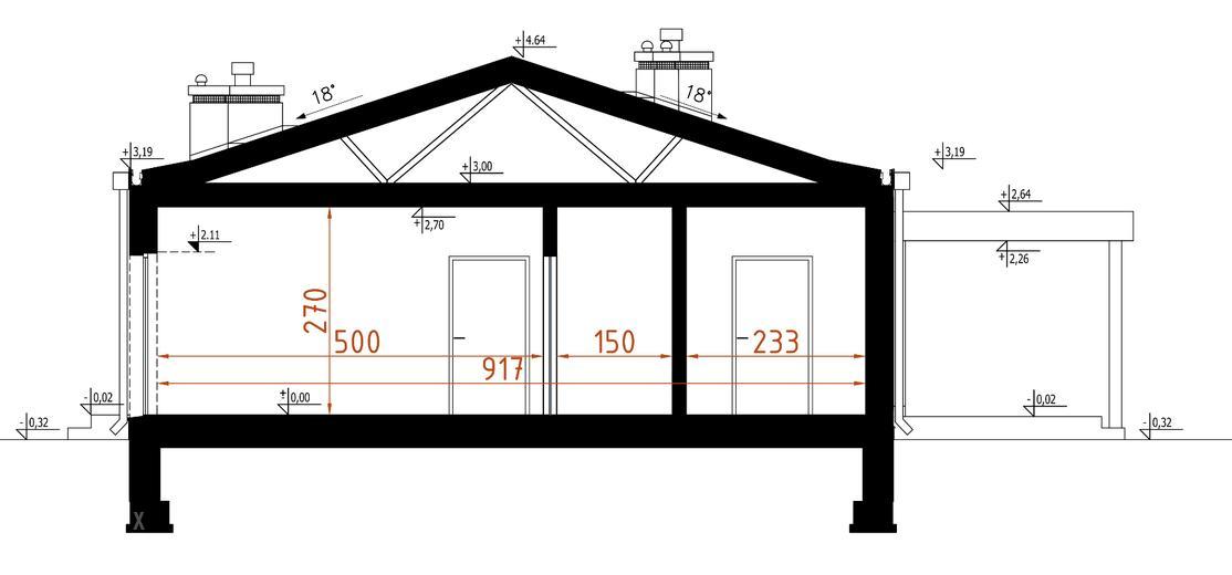 Projekt domu D292B   wersja drewniana