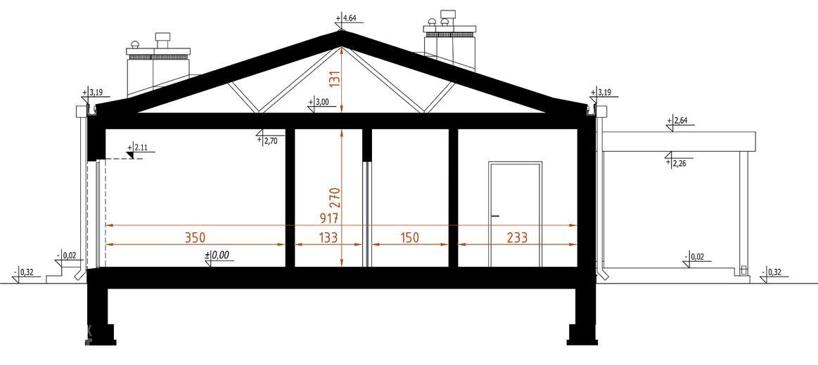 Projekt domu D292C   wersja drewniana