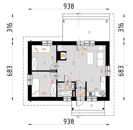 Projekt domu D51 Justyna