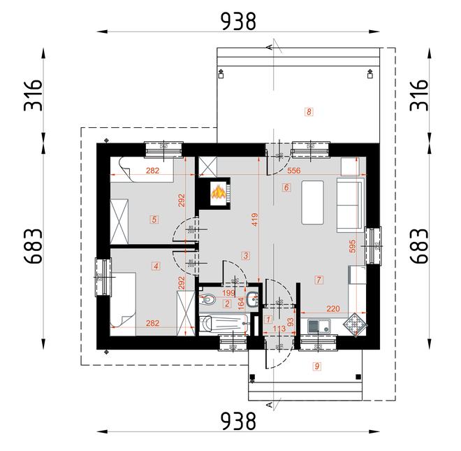 Projekt domu D51 Justyna